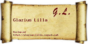 Glazius Lilla névjegykártya